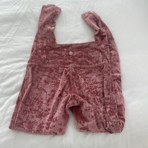 Lululemon velvet workout collection